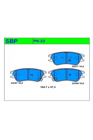 Hyundai Atos 1999-2008 Ön Fren Balatası 5810102a10