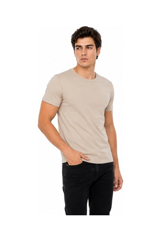 Foterman Erkek Sıfıryaka Regular Kalıp Tişört Bgl-st05573 Bej