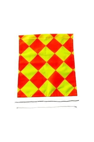 Yardımcı Hakem Bayrağı Kumaşı Tek Kırmızı - Sarı