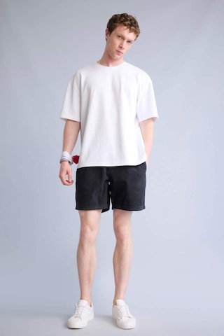 Defacto Relax Fıt Beli Lastikli Bermuda Jean Şort H7293ax26smnm40 Siyah-nm40