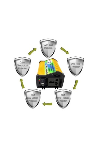 Wondernest Legend I Nesil Dc12v'den Ac220v 3000w Araç İçin Güç Çevirici Sarı
