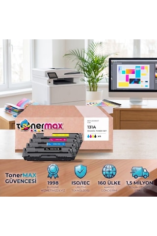 Hp Laserjet Pro 200 Color M251n Uyumlu Toner Seti Çipli 131a Cmyk