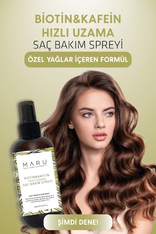 Maru Hızlı Uzamaya Yardımcı Biotin & Kafein Saç Spreyi 250 Ml