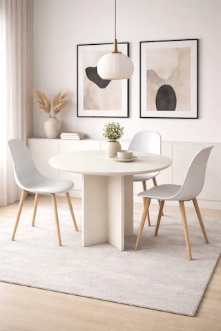 Harmony Sora Oval Masa 90x75x90 Cm Aytaşı Sadece Masa - Modern Tasarım Antrasit