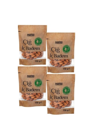 Çiğ Badem Içi Premium Işlenmemiş Raw Vegan Atıştırmalık- 4 Adet X 150 Gr