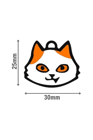 Majo İsimlik Turuncu Kulak Kedi 25mmx30mm