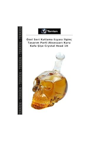 Özel Seri Kutlama Eşyası İlginç Tasarım Parti Aksesuarı Kuru Kafa Şişe Crystal Head 1lt