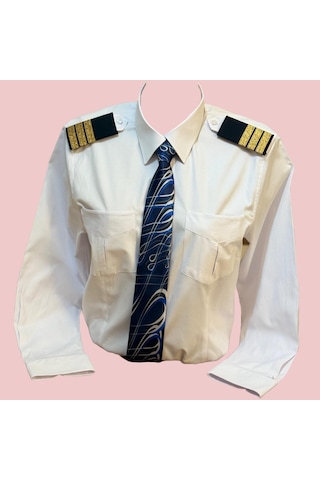 Pilot Gömlek Uzun Kollu Kadın Beyaz