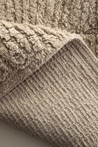 Ecocotton Rita Bej 2'li %100 Karde Pamuk Banyo Paspas Seti Bej