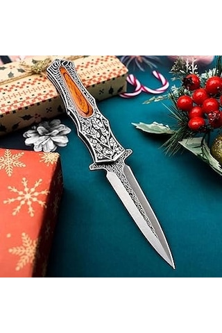 Knivox Browning Desenli Çelik Kabze Kamp Çakısı Çok Renkli