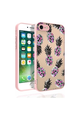 Apple Uyumlu iPhone Se 2020 Kılıf Desenli Kamera Korumalı Parlak Zore Nora Kapak NO1