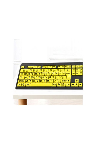 Küçük Usb Kablolu Klavye Usb Büyük Font Bold Öğrenci Macbook Uyumlu Windows İçin Yaşlı Klavye