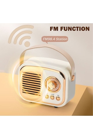 Nostaljik Retro Radio Parlak Kaplama Bluetooth Bağlantılı Hoparlör - Yeşil- Tek Ebat