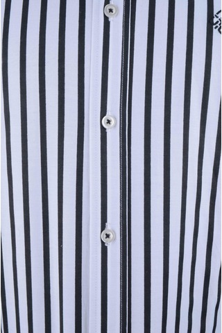 Cengiz İnler Kalın King Çizgili Slim Fit Erkek Gömlek 001