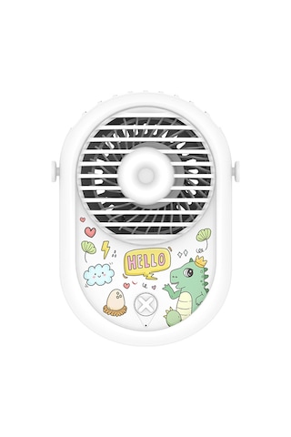 Xiyyadms Boyun Bağlı Mini Fan M01 Beyaz - 1500mah Pil, 8 Saat Süre, Usb Şarj, Hafif Abs Malzeme Siyah