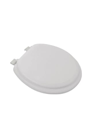Yumuşak Puf Süngerli Ergonomik Rahat Beyaz Renk Klozet Kapağı Açık Gri