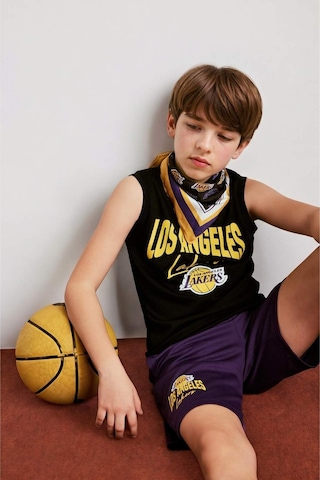 Defacto Nba Los Angeles Lakers Bisiklet Yaka Atlet Erkek Çocuk H2955a826hsbk81 Siyah-bk81