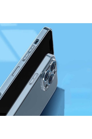 Apple Uyumlu iPhone 13 Pro Max Kılıf Şeffaf Sert Pc Zore Sararmayan Vayt Kapak