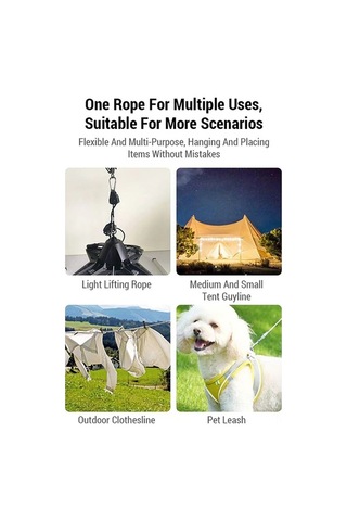 Supermarket1 Kamp Halatı Seti - 4 Adet, 75kg Kapasite, Dayanıklı Diğer