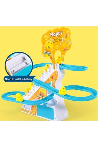 Babydoor Happy Duck 3 Ördekli Pilli Merdiven Sesli Eğitici Oyuncak