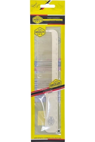 Nano Absolute Tutmalı Cetvelli Tarak 21 Cm Beyaz G-432