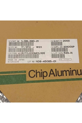 Uut0j220mcl1gs 22mf 6v Nıchıcon Smd Kondansatör 150 Adet