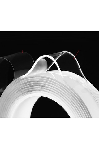 2m 3cm - 2 Metre Çift Taraflı Şeffaf Bant