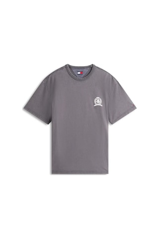Tommy Hilfiger Tjm Rlx Crest Play T, Bds Gri Erkek T-shirt
