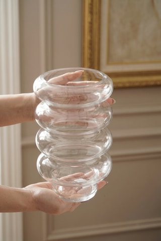 Aura Bubble Cam Vazo - 23 Cm Şeffaf