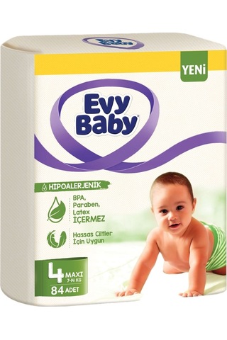 Evy Baby Bebek Bezi Beden:4 7-14kg Maxi 504 Adet Ekstra Süper Fırsat 6'lı
