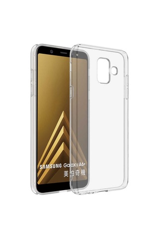 Samsung Galaxy Uyumlu A6 2018 Kılıf Şeffaf Silikon Hibrit Case Kapak