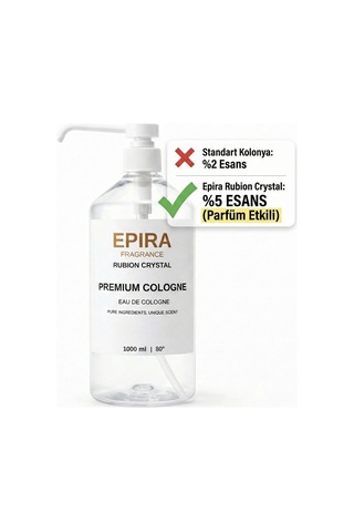 Epira Fragrance 80 Derece Rubion Crystal Premium Kolonya 1 L