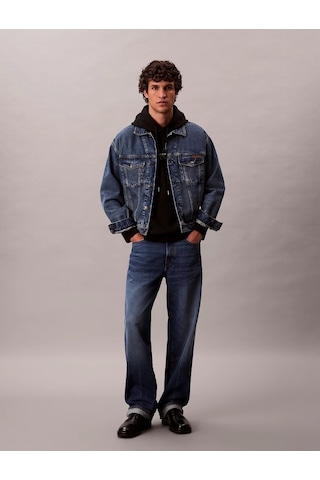 Calvin Klein Jeans Premium Penye Mikro Monologolu Kapüşonlu Erkek Siyah Sweatshirt Lv04rc281g-ub1 Siyah