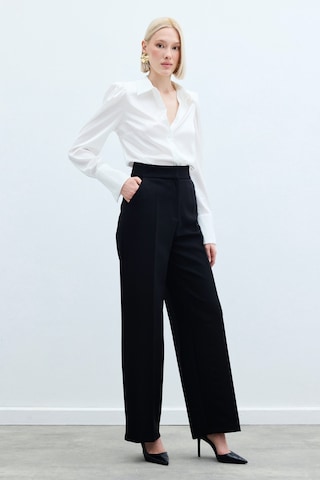 Sateen Cepli Klasik Pantolon - Siyah-136258 Siyah
