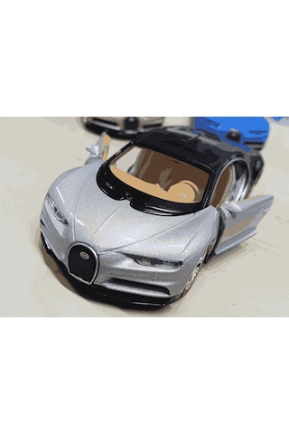 Oyuncak Metal Model Araba 1/36 Çek Bırak Bugatti Chiron Gri