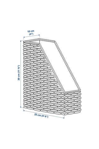 Rattan Dosyalık Naturel Meridyendukkan Dosyalama Düzenleyici Ev-ofis 25x30x10 Cm
