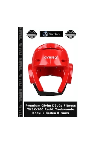 Premium Giyim Dövüş Fitness Tksk-100 Red-l Taekwondo Kaskı L Beden Kırmızı