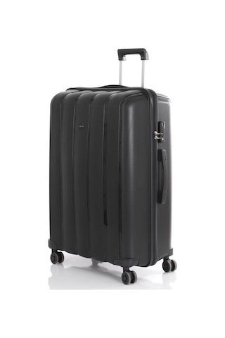 Mçs Bavul Orta Ve Kabin 2li Set Kırılmaz Silikon Valiz V305 Siyah