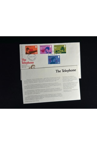 İngiltere Fdc 1976 The Telephone Alexander Graham Tam Seri Özel Gün Pullu