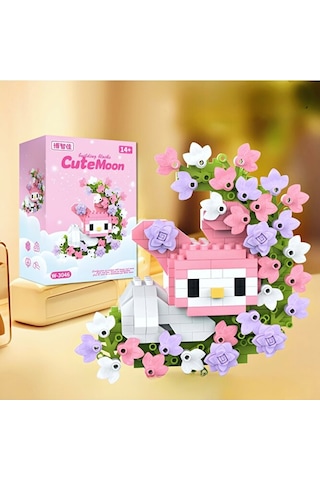 Brıcks My Melody Çiçekli Ay Tasarımlı Dekoratif Yapı Blok Seti