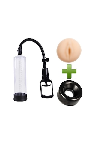Hızlı Express Dreambox Pump King Penis Pompası Vakum Pompa + Suni Vajina + Yedek Başlık