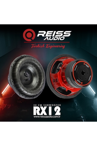 Reiss 30cm Bass - Reiss Rs-rx12 Çift Bobin 2000w 600rms Subwoofer 30cm - 4 + 4 Ohm Profesyonel Bass