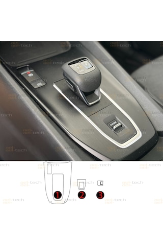 Nissan Qashqai Uyumlu Orta Konsol Piano Black Tpu Koruyucu 3lü Set 2025-2026