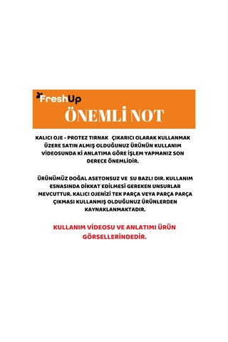 Freshup Portakal Özlü Kalıcı Oje ve Protez Tırnak Çıkarıcı 10 ML