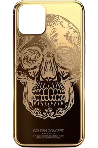 Apple Uyumlu iPhone 12 / 12 Pro Kuru Kafa Gold Kılıf