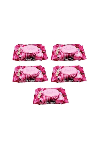 5 Paket Red Rose Islak Havlu Mendil 90 Adet Kapaklı Gül Kokulu-9075609139964