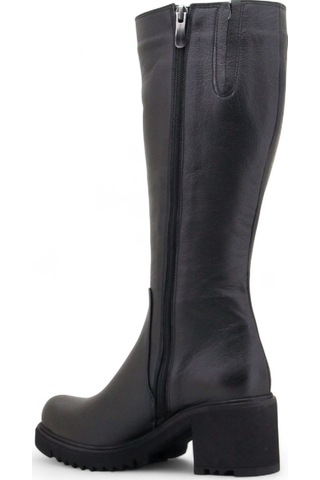 Mammamia D23kc-2075 Hakiki Deri Kadın Çizme Siyah