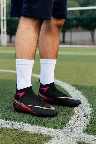 Çoraplı Superfly Halı Saha Futbol Ayakkabısı Siyah