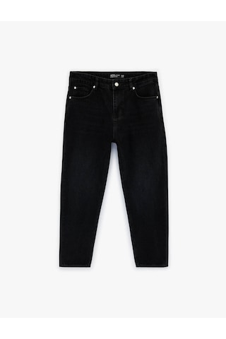 Koton Loose Straight Fit Siyah Erkek Jean Pantolon 6sam40214nd Siyah
