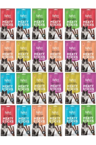 Reflex Meaty Sticks Karışık Kedi Ödül Maması Seti 24'lü 3 x 5 G